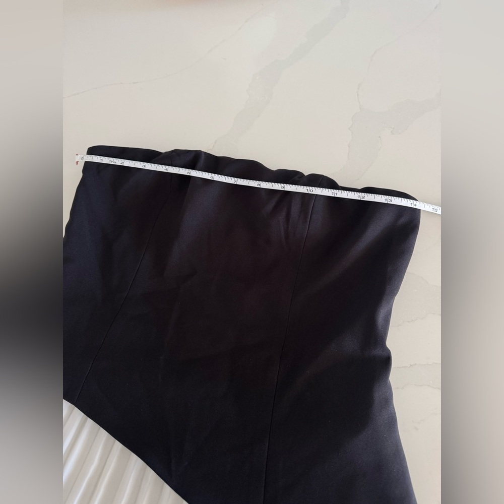 NWT Commense Solid Pleated Strapless Split Dress … - image 7